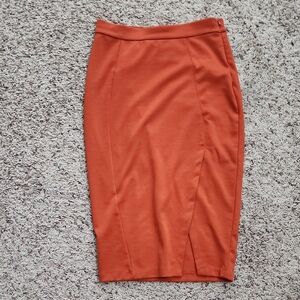 The Limited Vibrant Orange Pencil Skirt